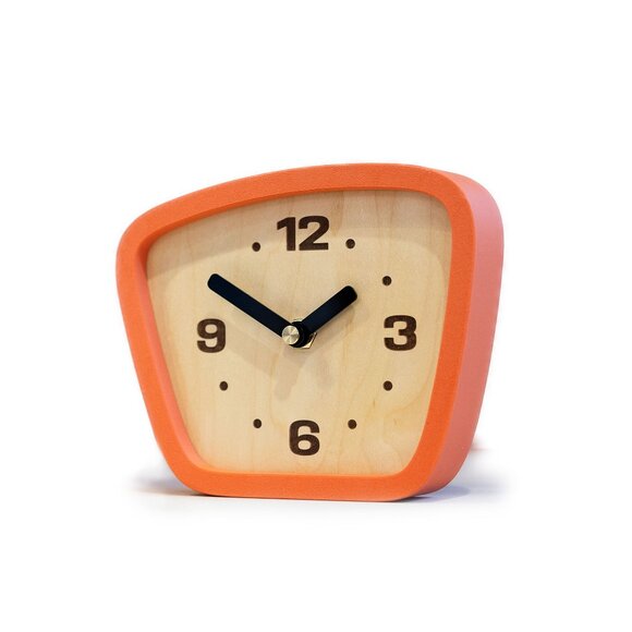 Vintage-Style Mid-Century Modern Desk Silent Clock - 5" x 6" - MCM Home Decor - - Picture 1 of 9